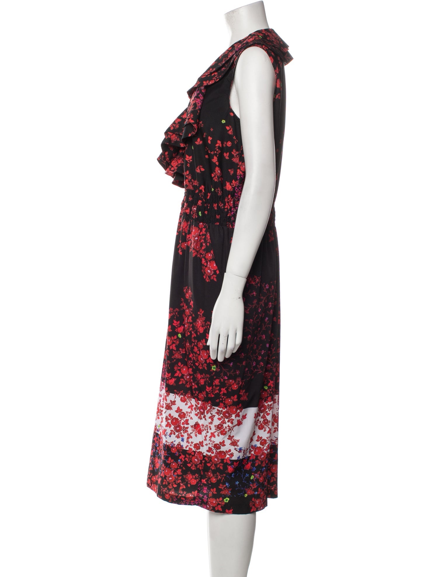 Preen Line Floral Print Midi Length Dress