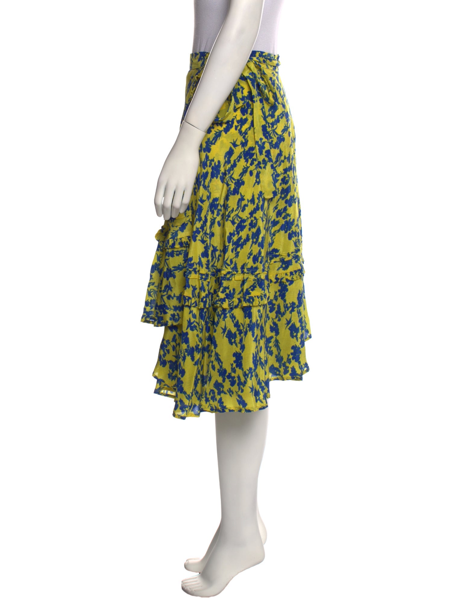 Preen Line Floral Print Knee-Length Skirt