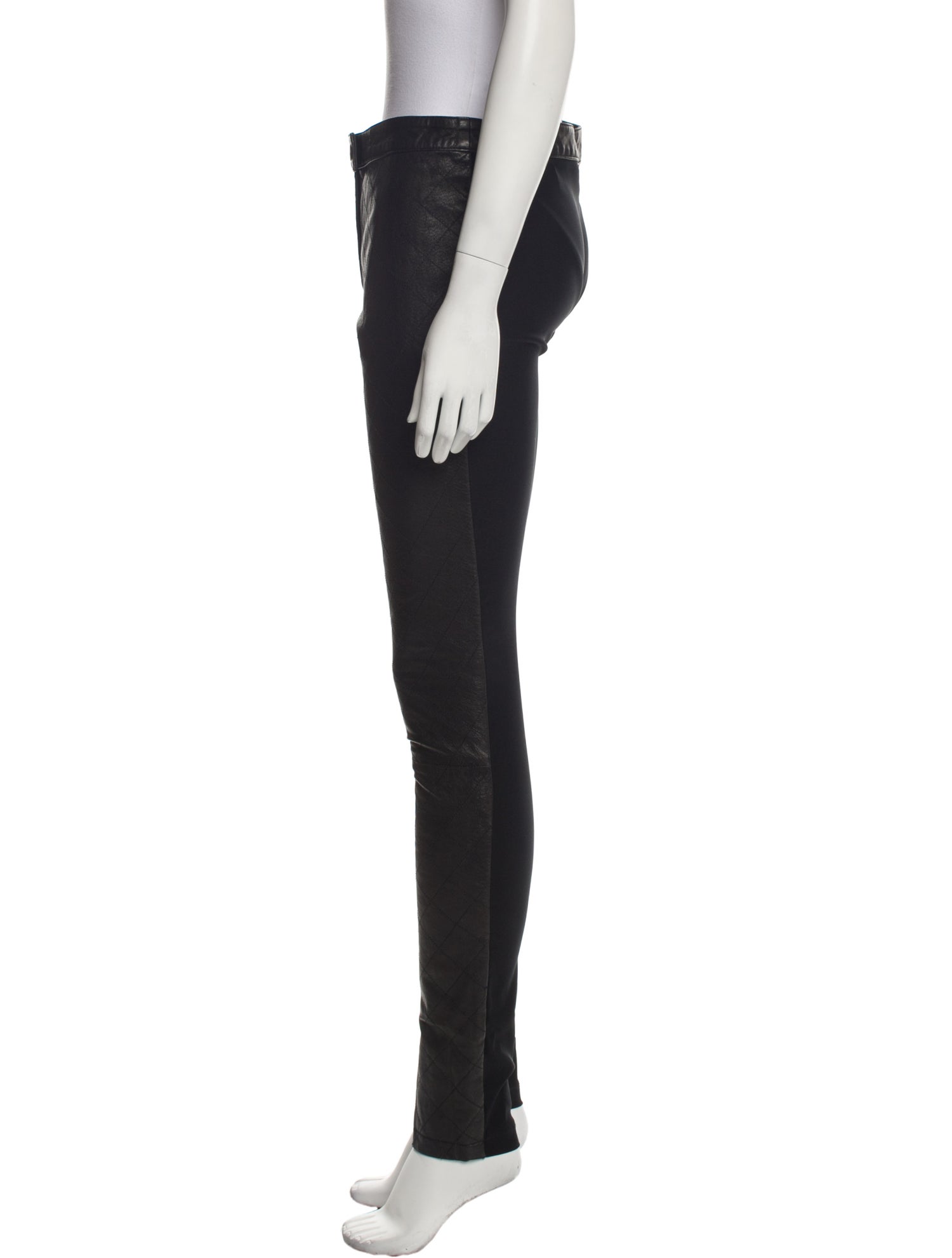 Preen Line Leather Skinny Leg Pants