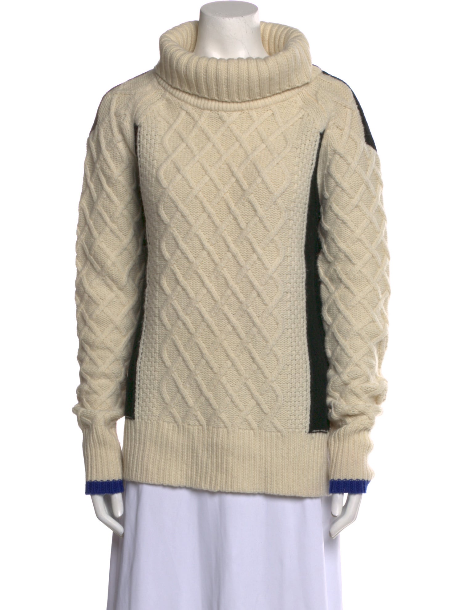 Preen Line Wool Colorblock Pattern Sweater