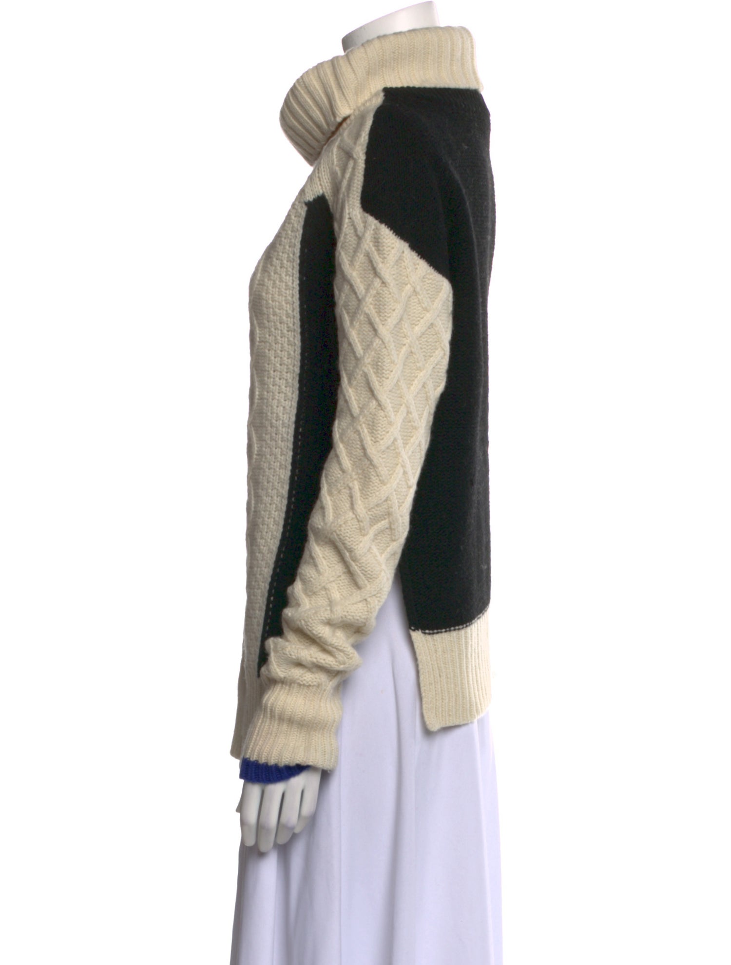 Preen Line Wool Colorblock Pattern Sweater