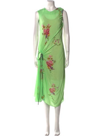 Preen Line Dresses Floral Print Midi Length Dress L