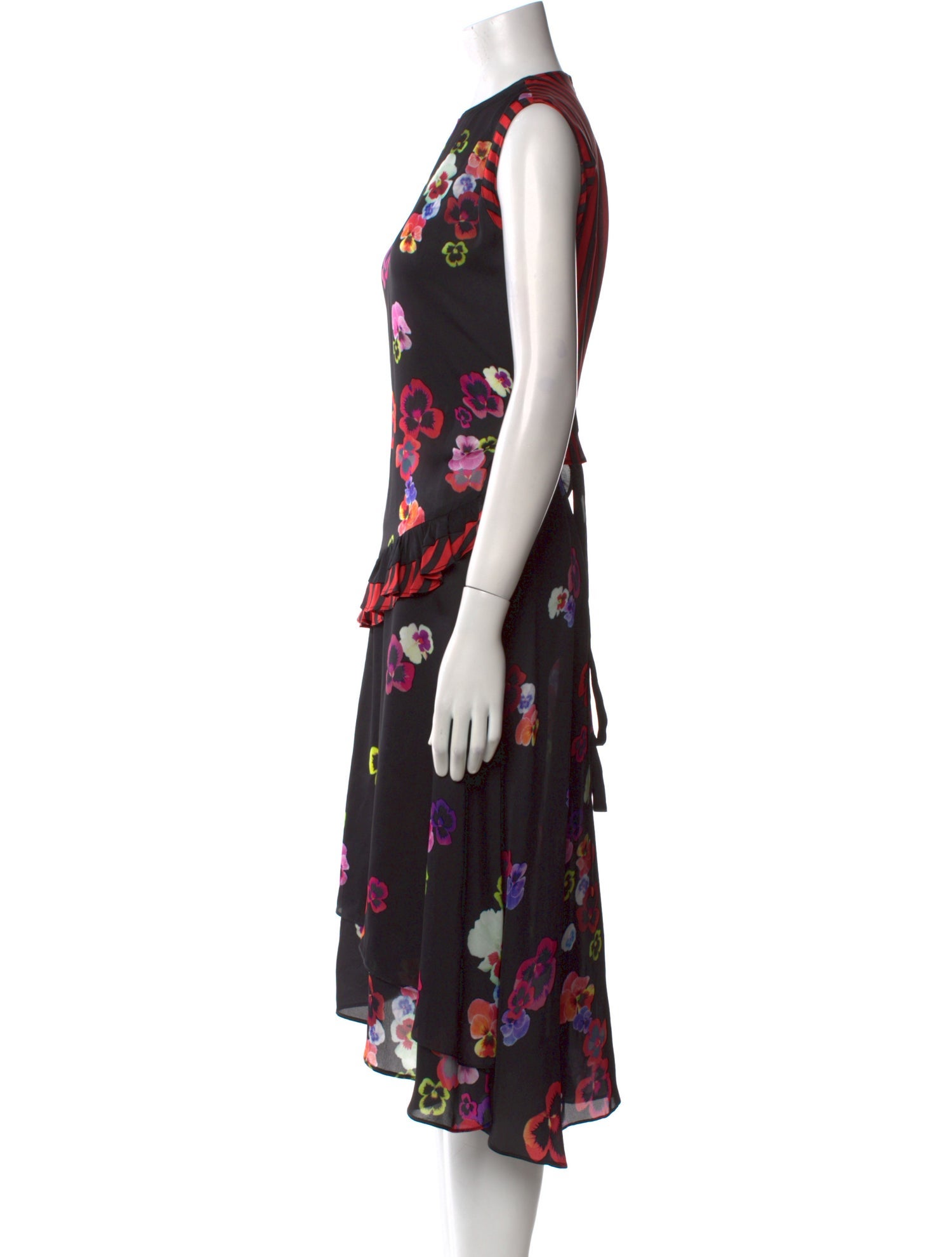 Preen Line Floral Print Midi Length Dress