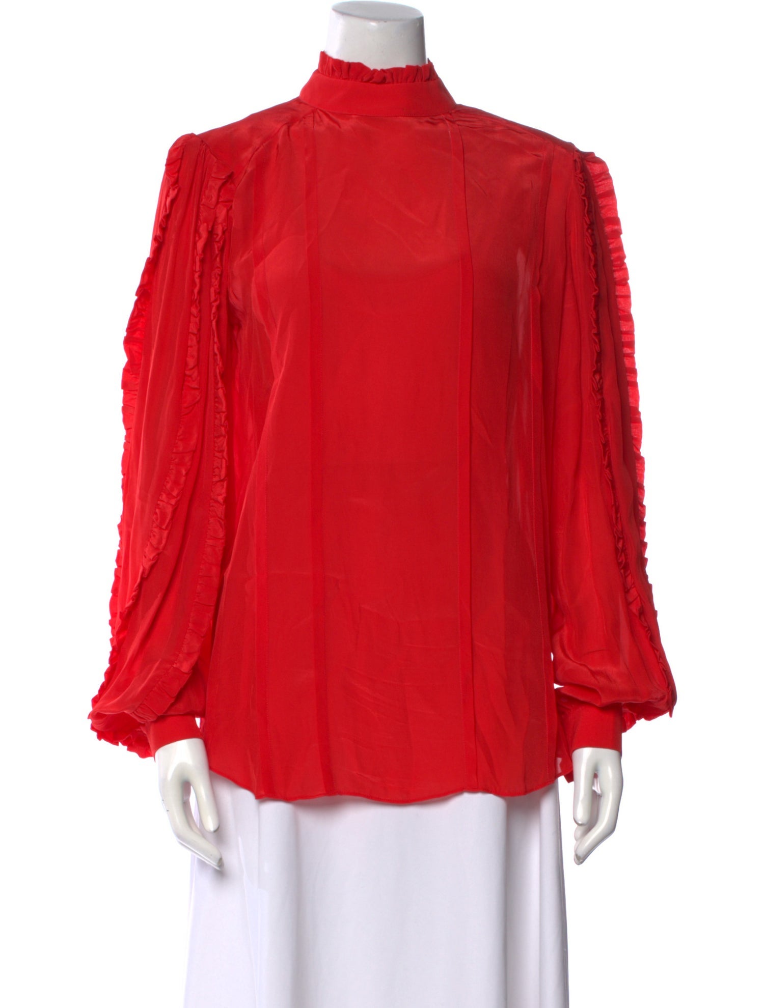 Preen Line Silk Mock Neck Blouse