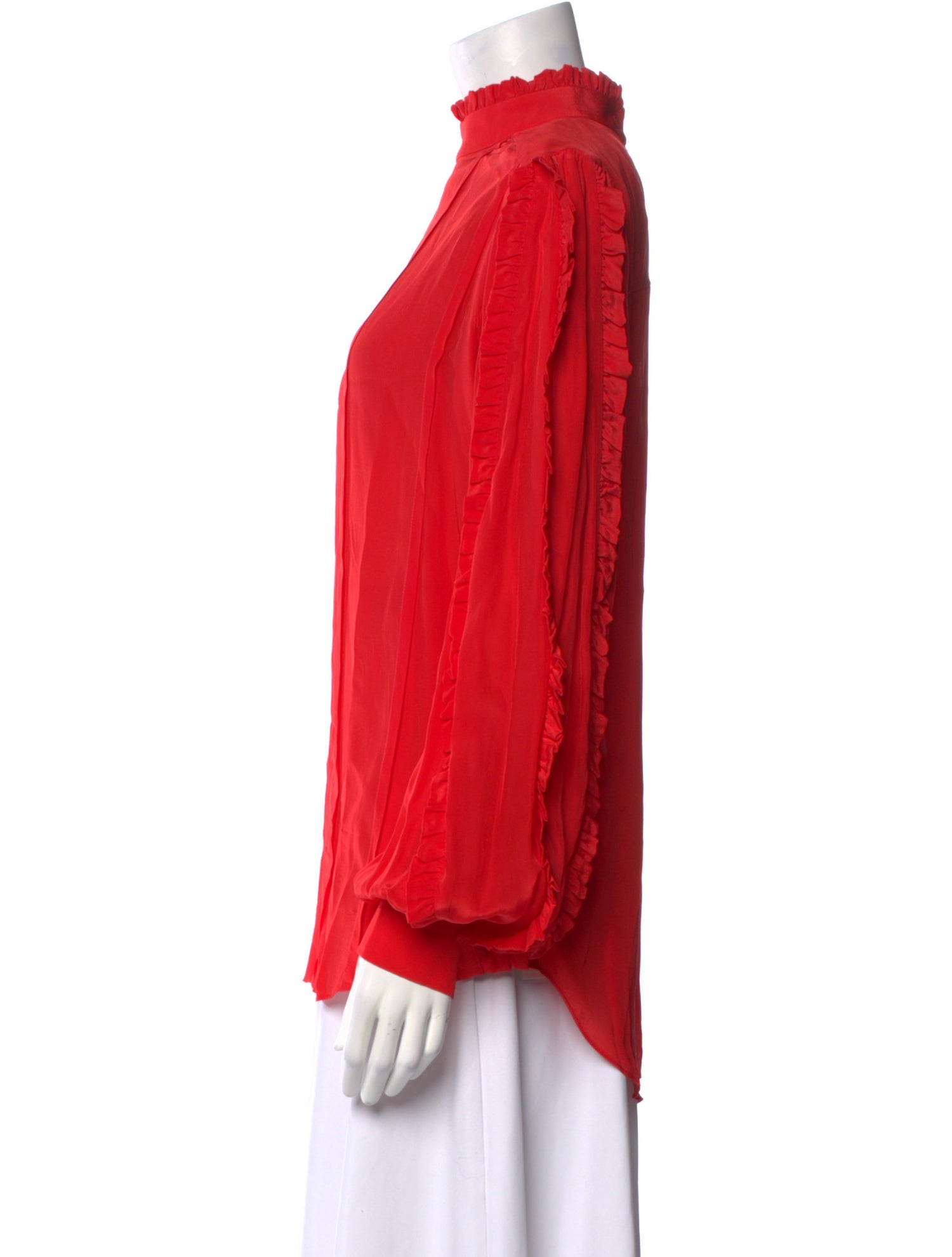 Preen Line Silk Mock Neck Blouse