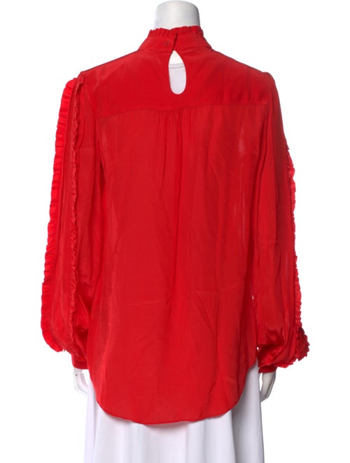 Preen Line Silk Mock Neck Blouse
