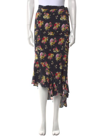 Preen Line Floral Print Midi Length Skirt