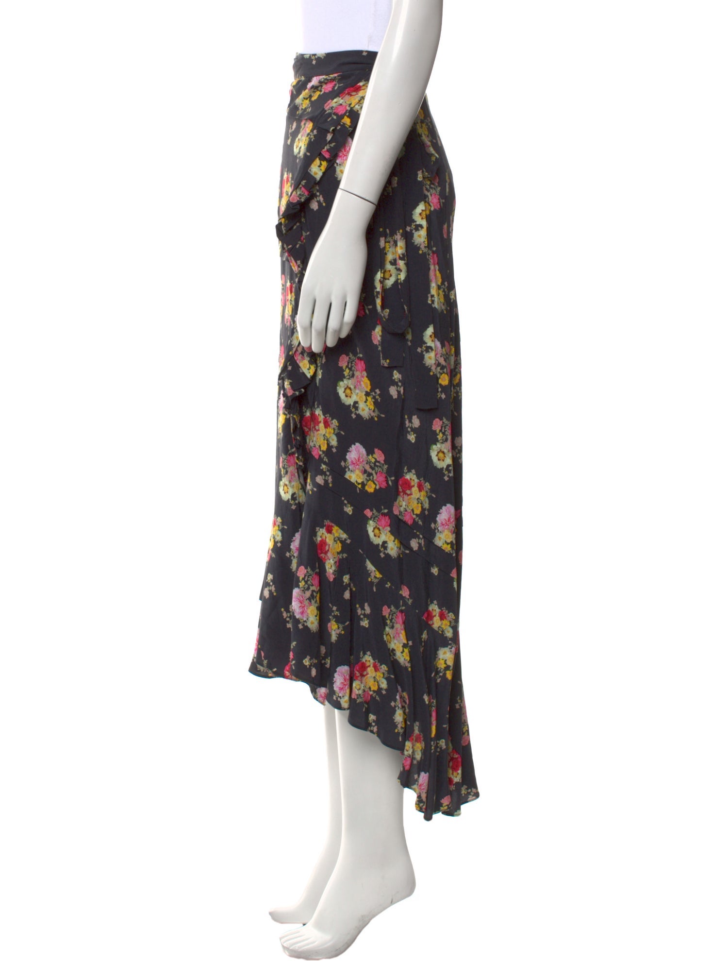 Preen Line Floral Print Midi Length Skirt