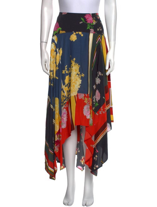 Preen Line Floral Print Midi Length Skirt