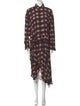 Preen Line Plaid Print Midi Length Dress
