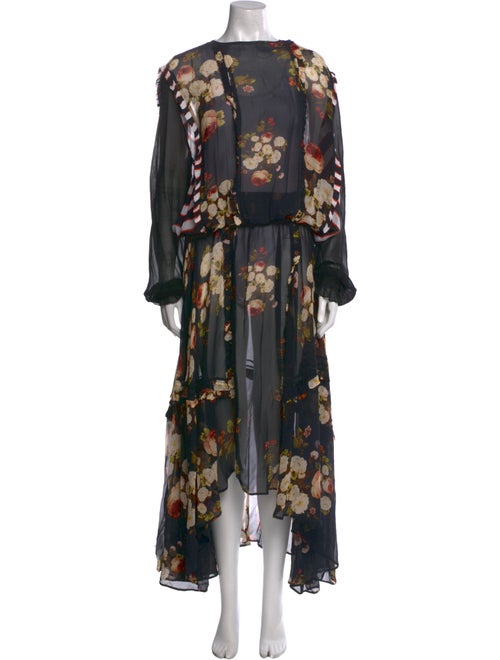 Preen Line Floral Print Long Dress