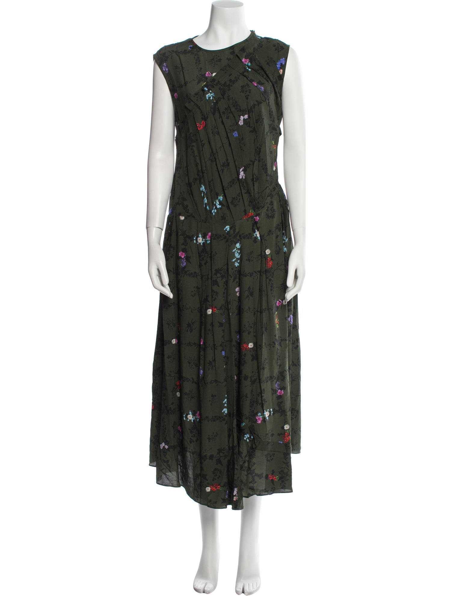 Preen Line Floral Print Midi Length Dress