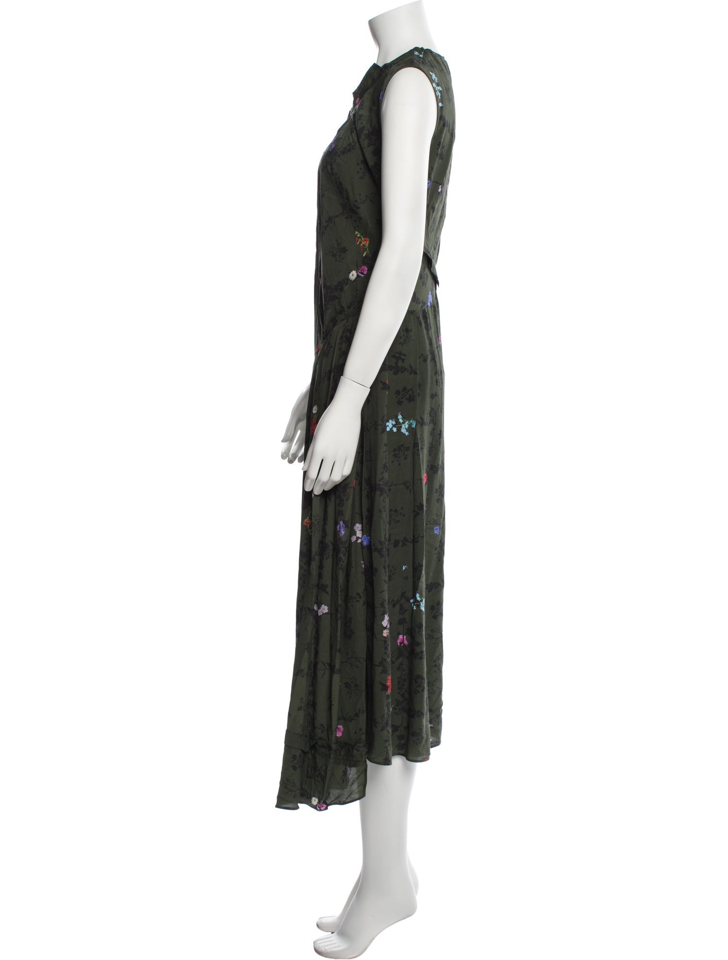 Preen Line Floral Print Midi Length Dress