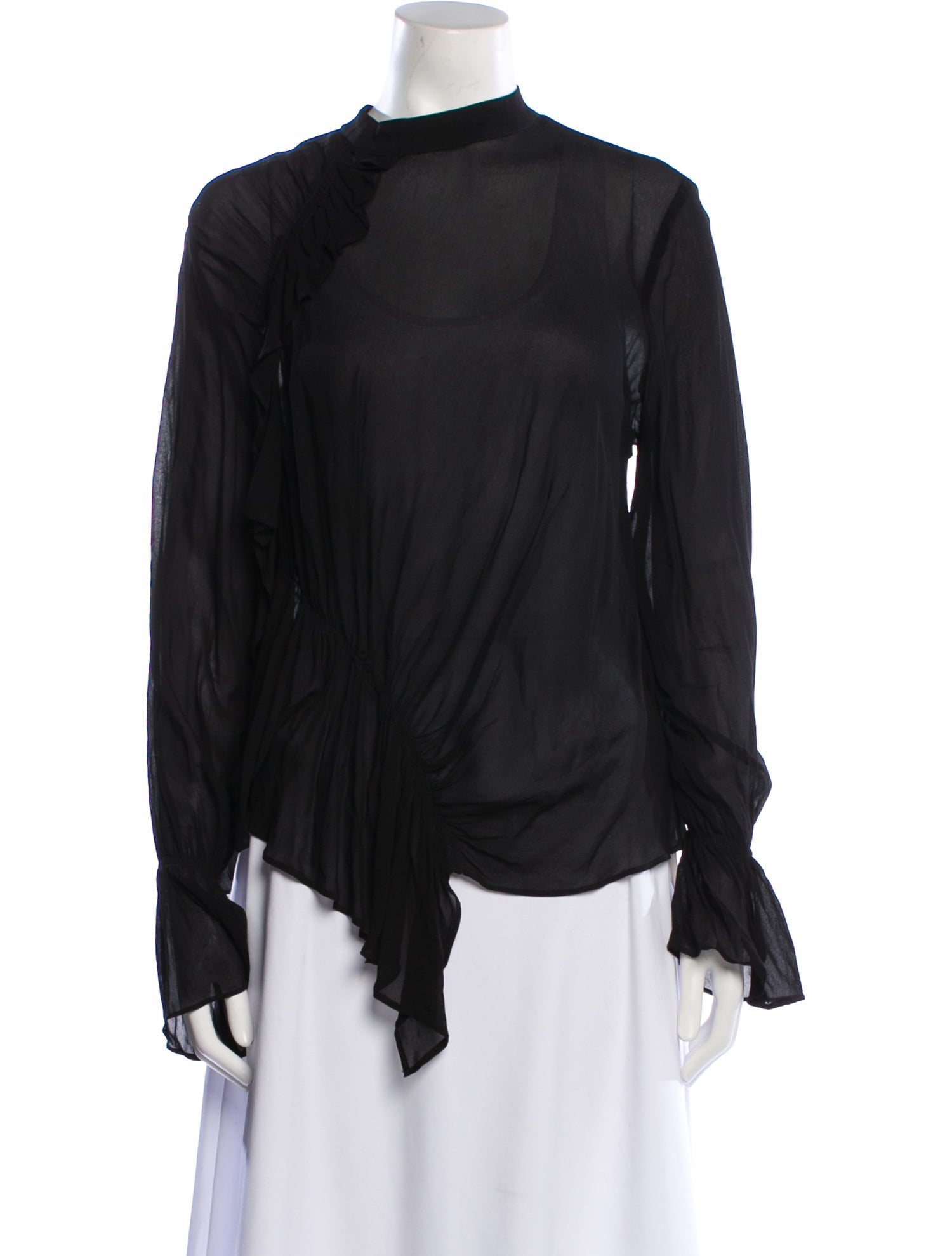 Preen Line One-Shoulder Long Sleeve Blouse