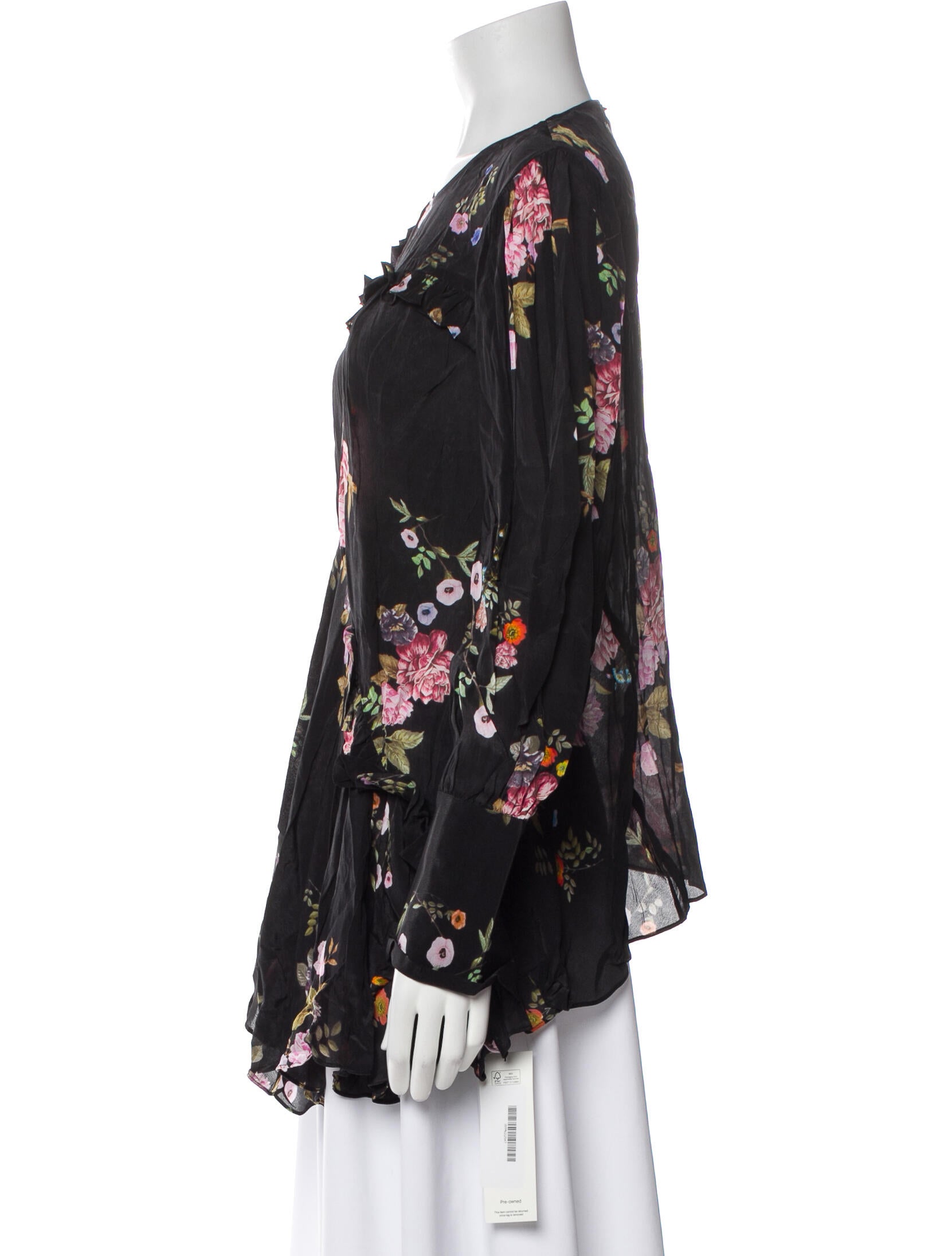 Preen Line Floral Print Crew Neck Blouse