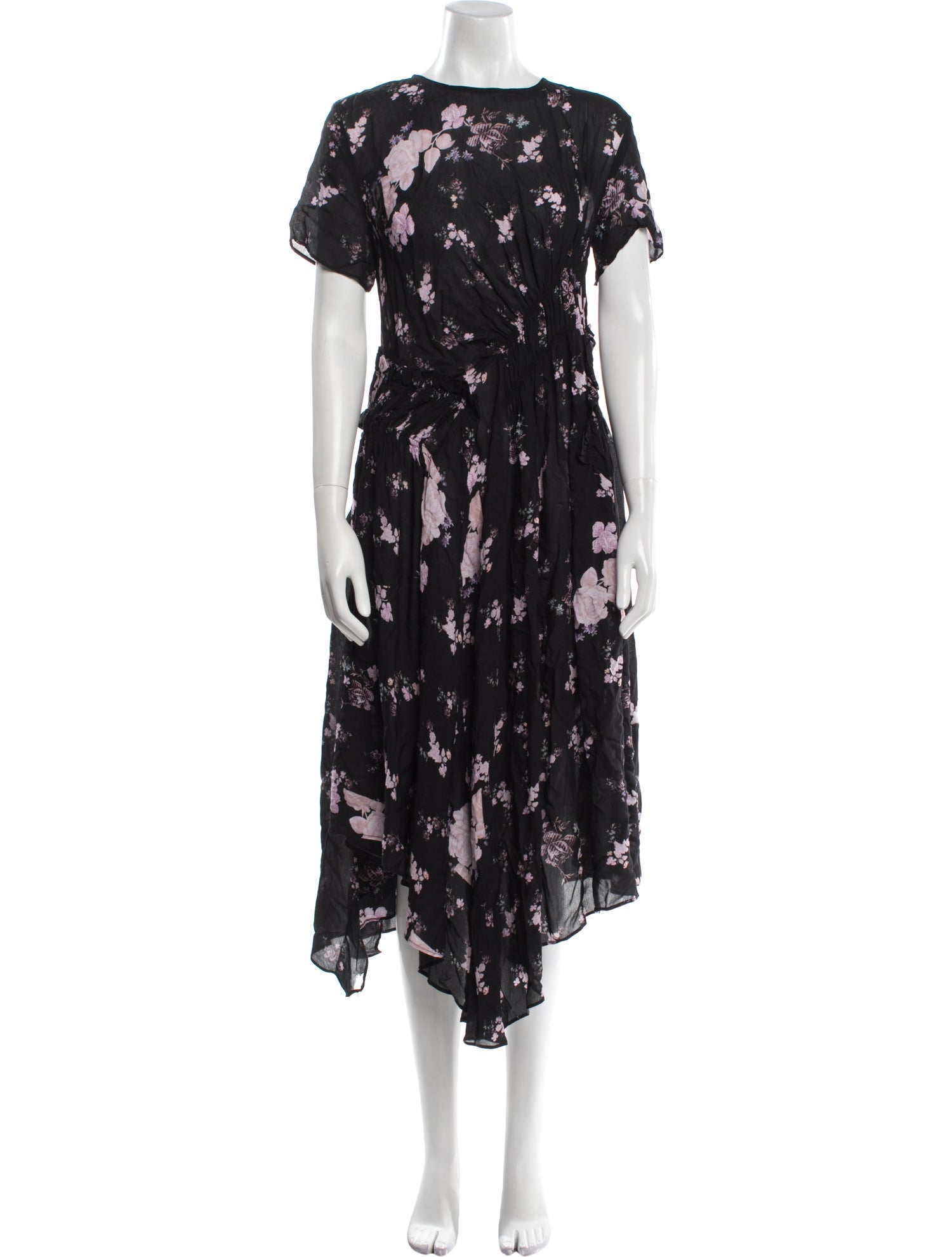 Preen Line Floral Print Midi Length Dress