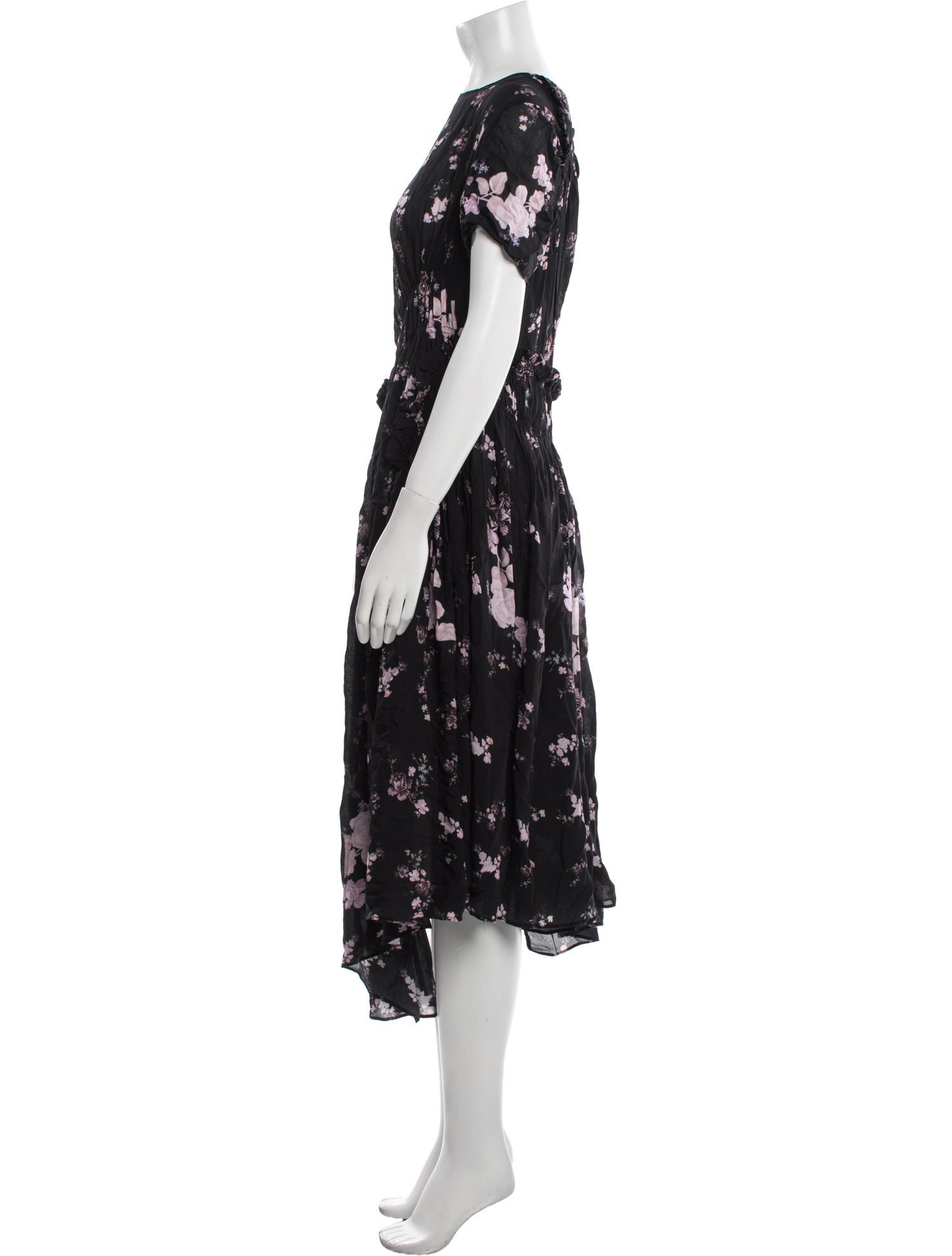 Preen Line Floral Print Midi Length Dress