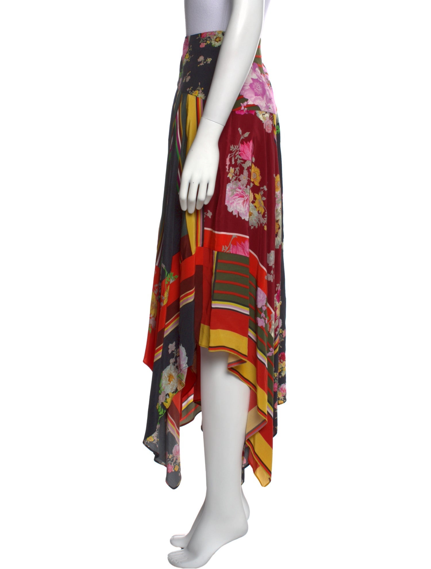 Preen Line Floral Print Midi Length Skirt