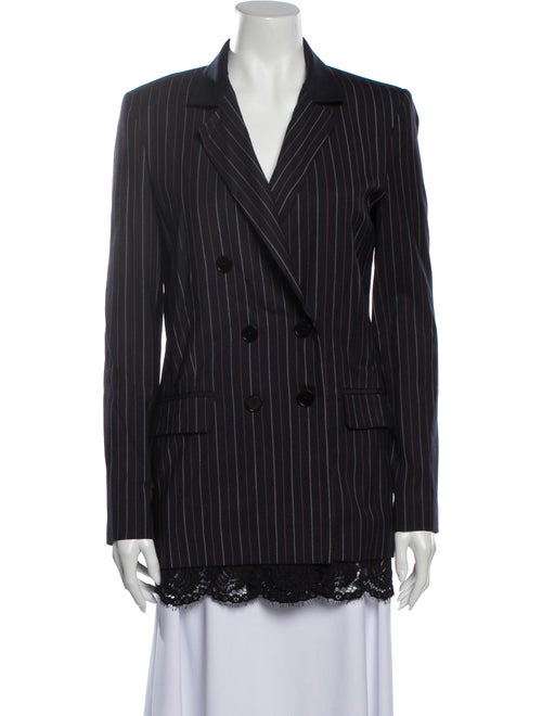 Pinko Striped Coat Blue