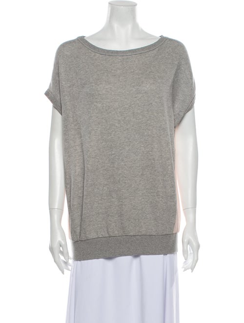 Pinko Bateau Neckline Short Sleeve Sweatshirt Grey