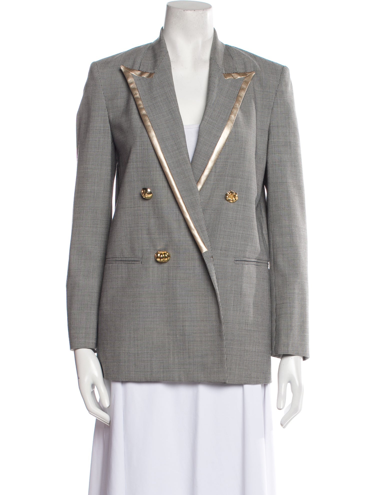 Pinko Plaid Print Blazer