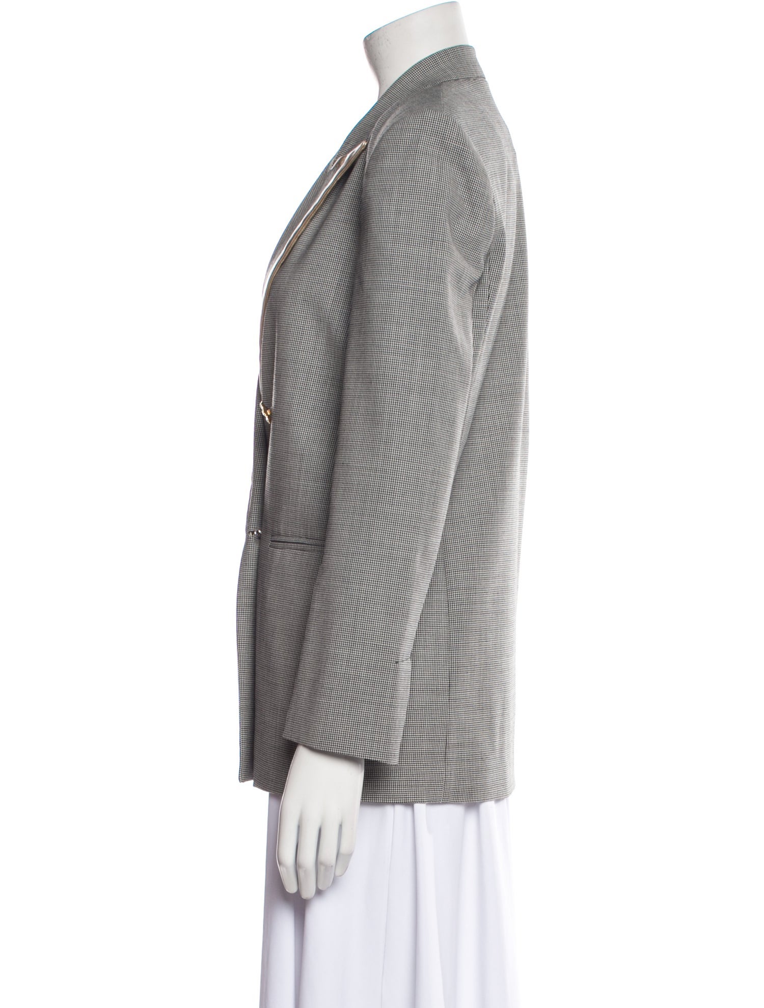 Pinko Plaid Print Blazer