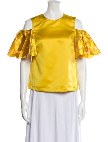 Pinko Tops Crew Neck Short Sleeve Blouse Us2, It38 | XS