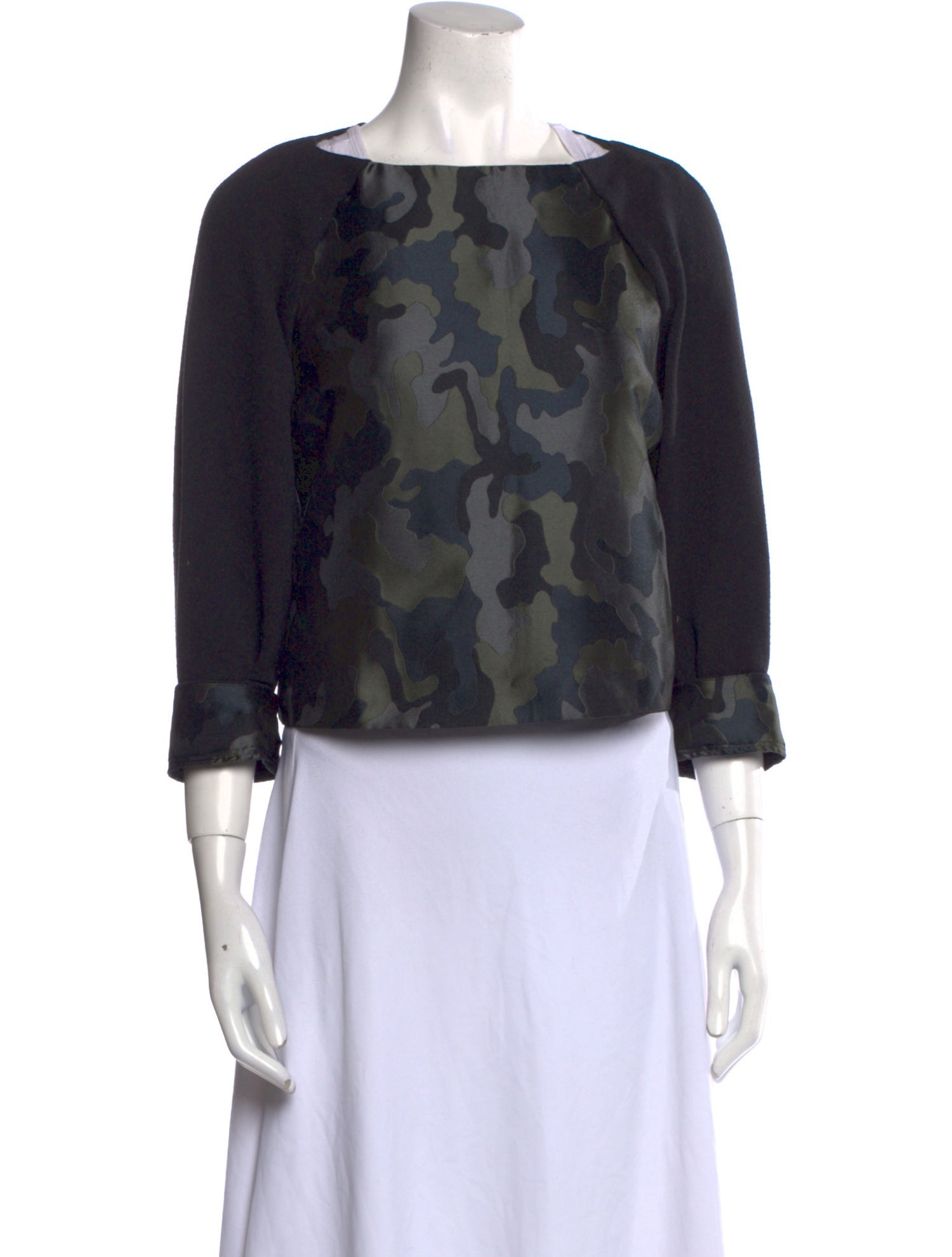 Pinko Bateau Neckline Long Sleeve Top