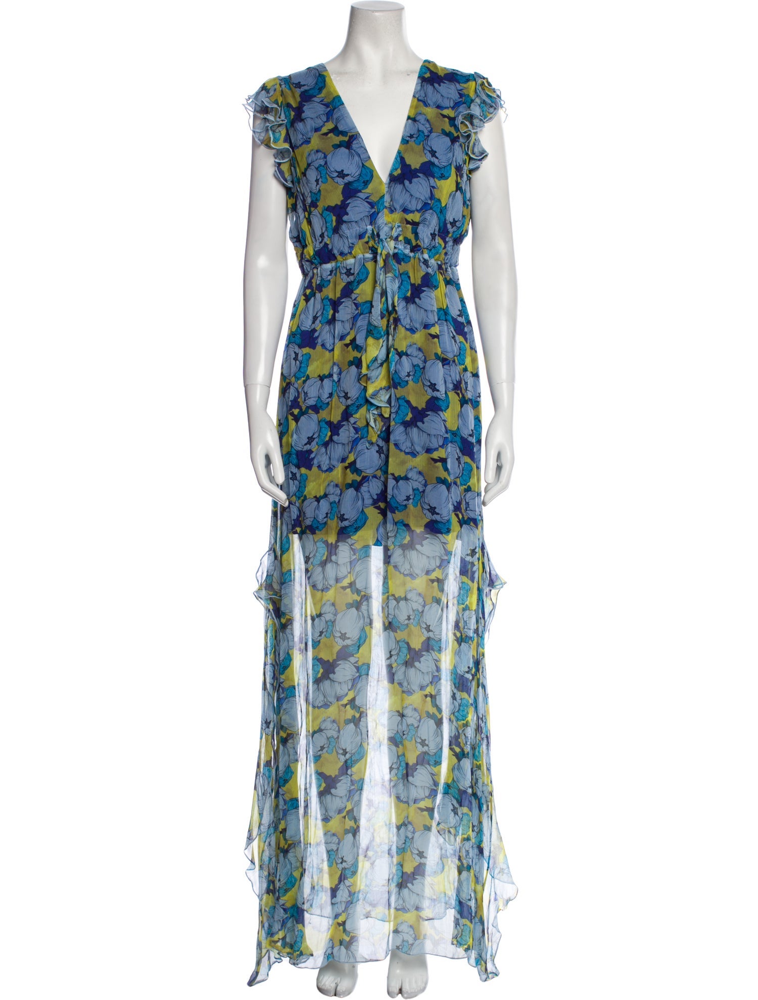 Pinko Floral Print Long Dress w/ Tags