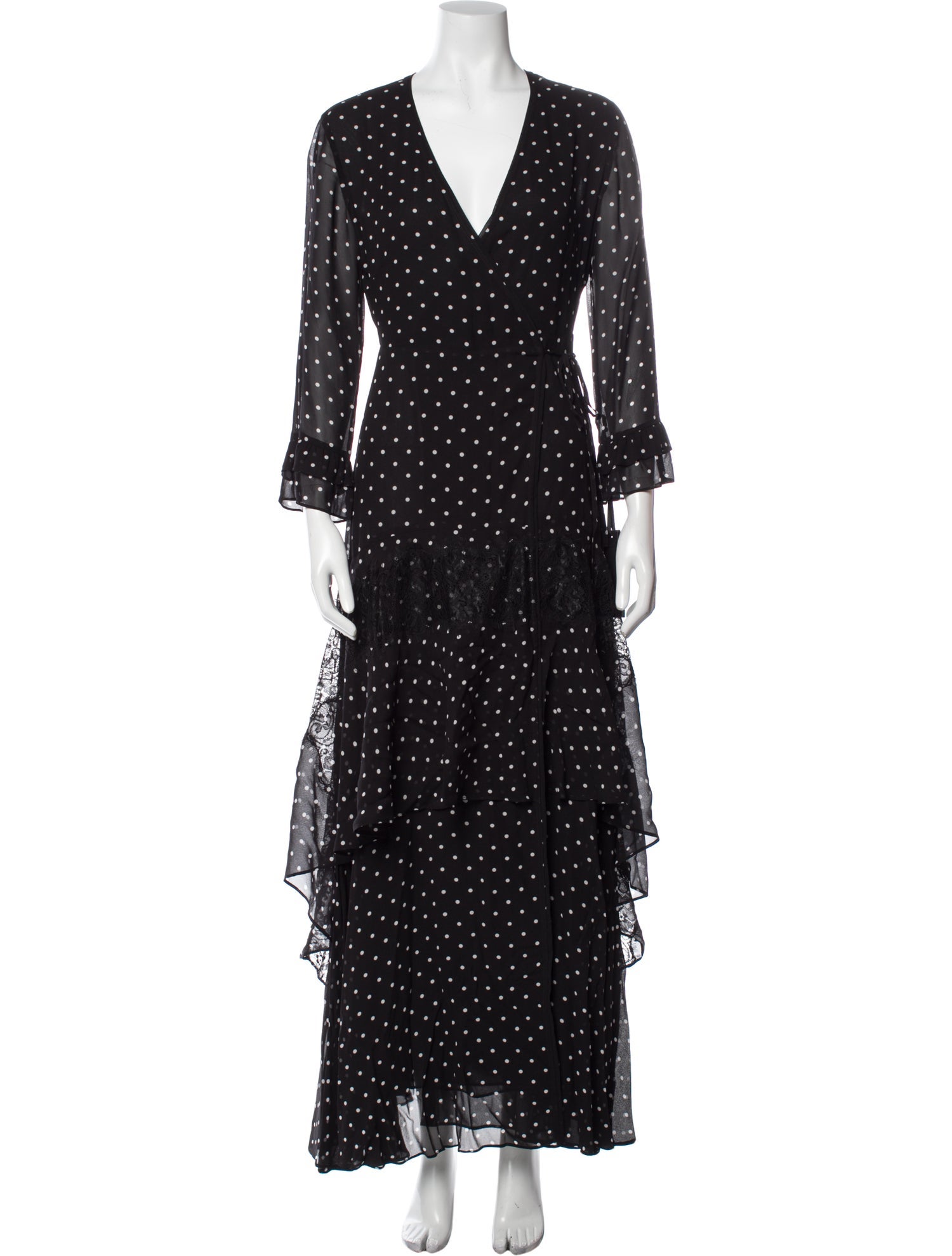 Pinko Polka Dot Print Long Dress w/ Tags