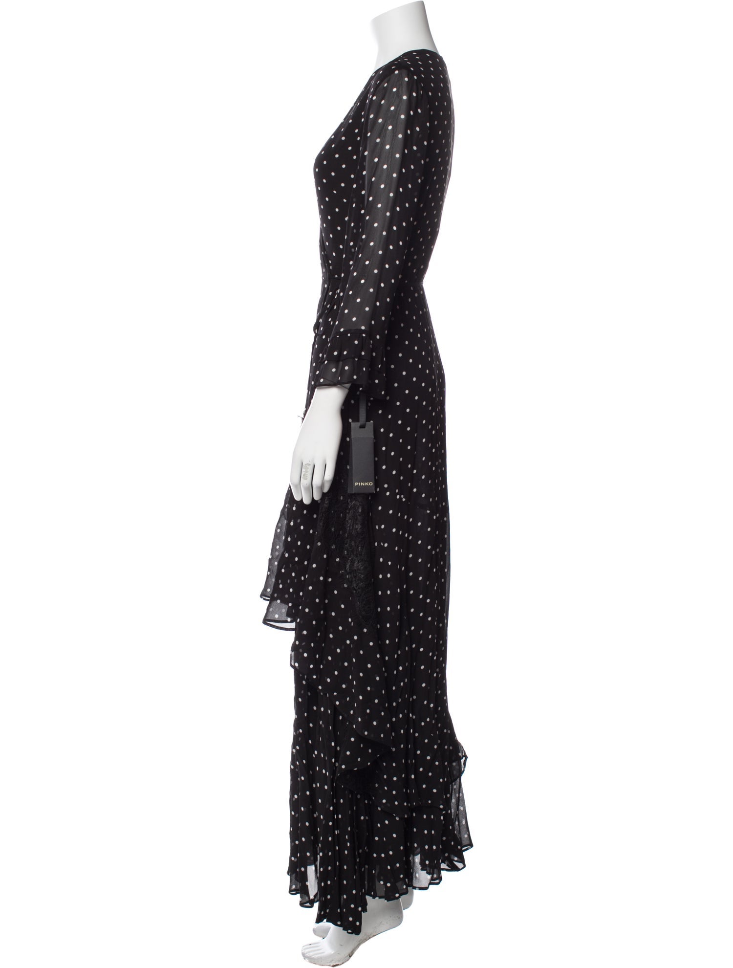 Pinko Polka Dot Print Long Dress w/ Tags