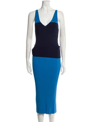 Pinko Dresses Colorblock Pattern Long Dress L