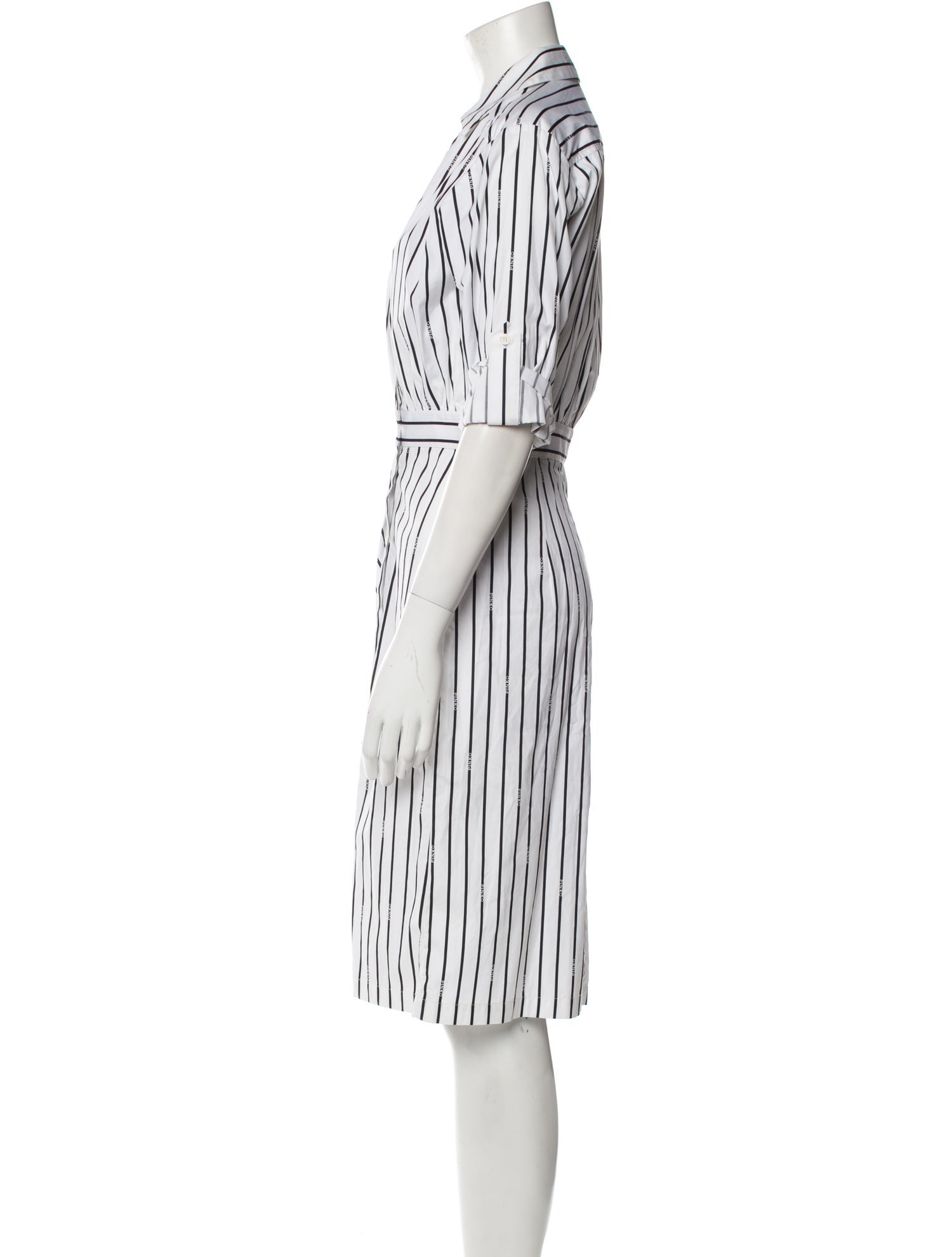 Pinko Striped Midi Length Dress