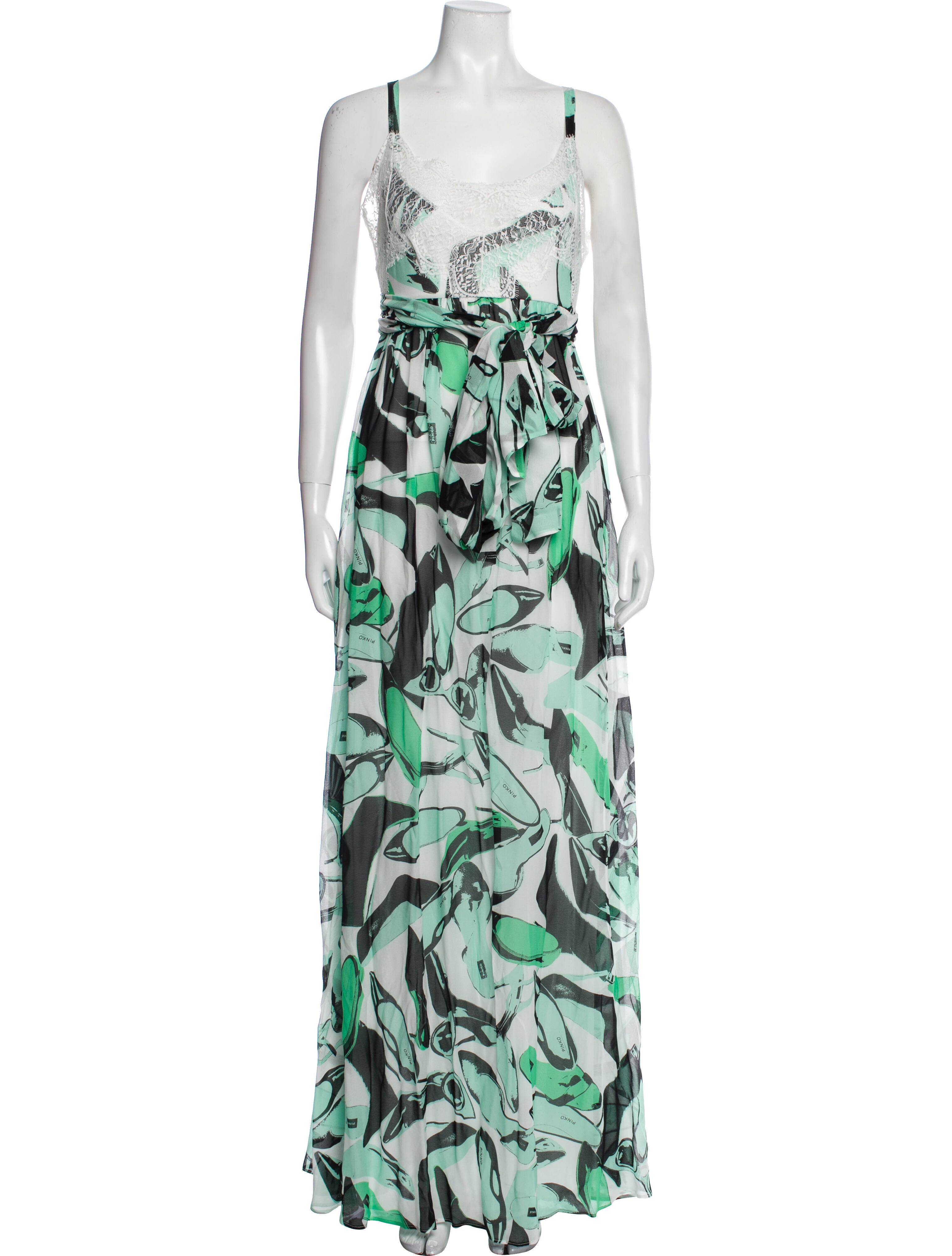 Pinko Floral Print Long Dress w/ Tags