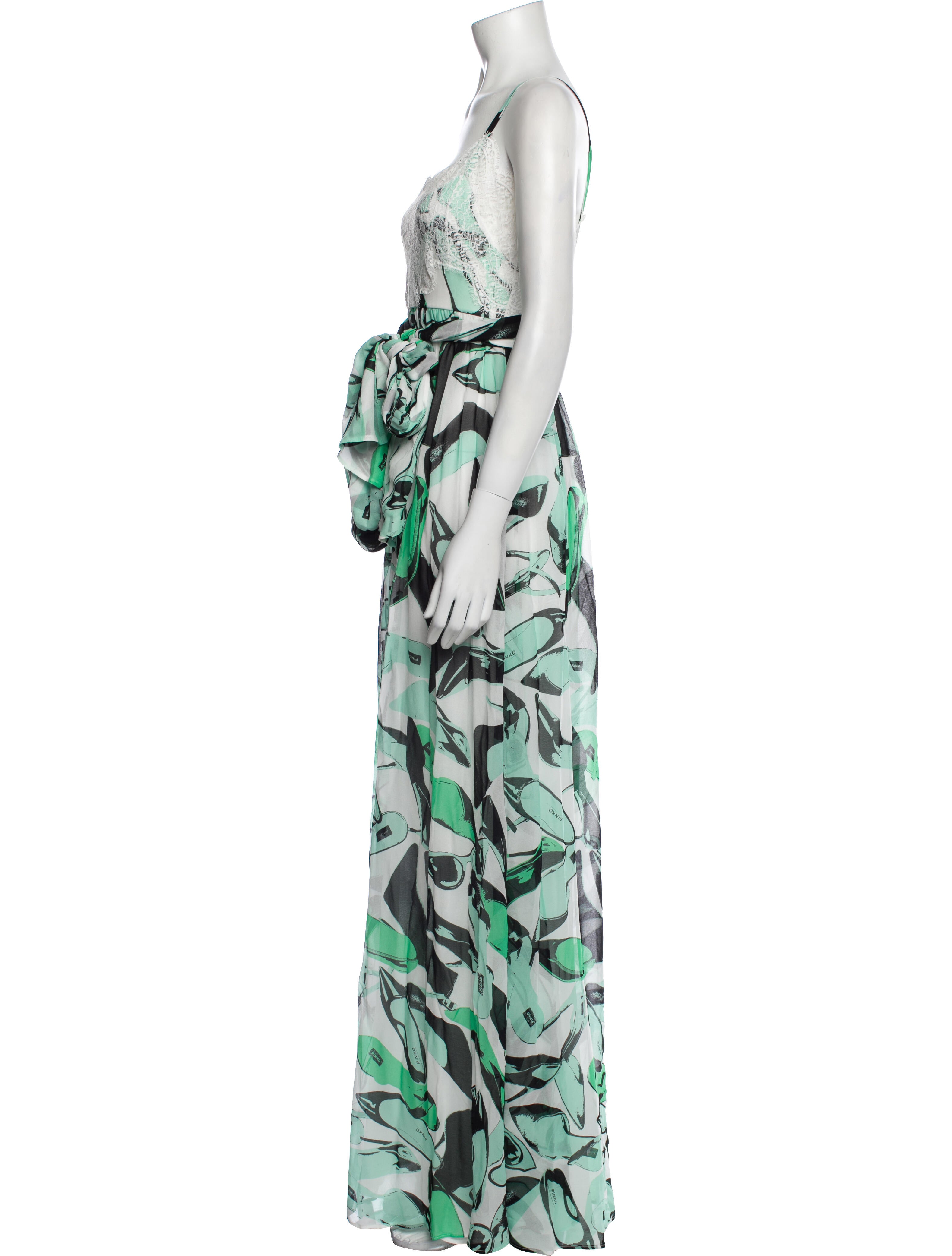 Pinko Floral Print Long Dress w/ Tags