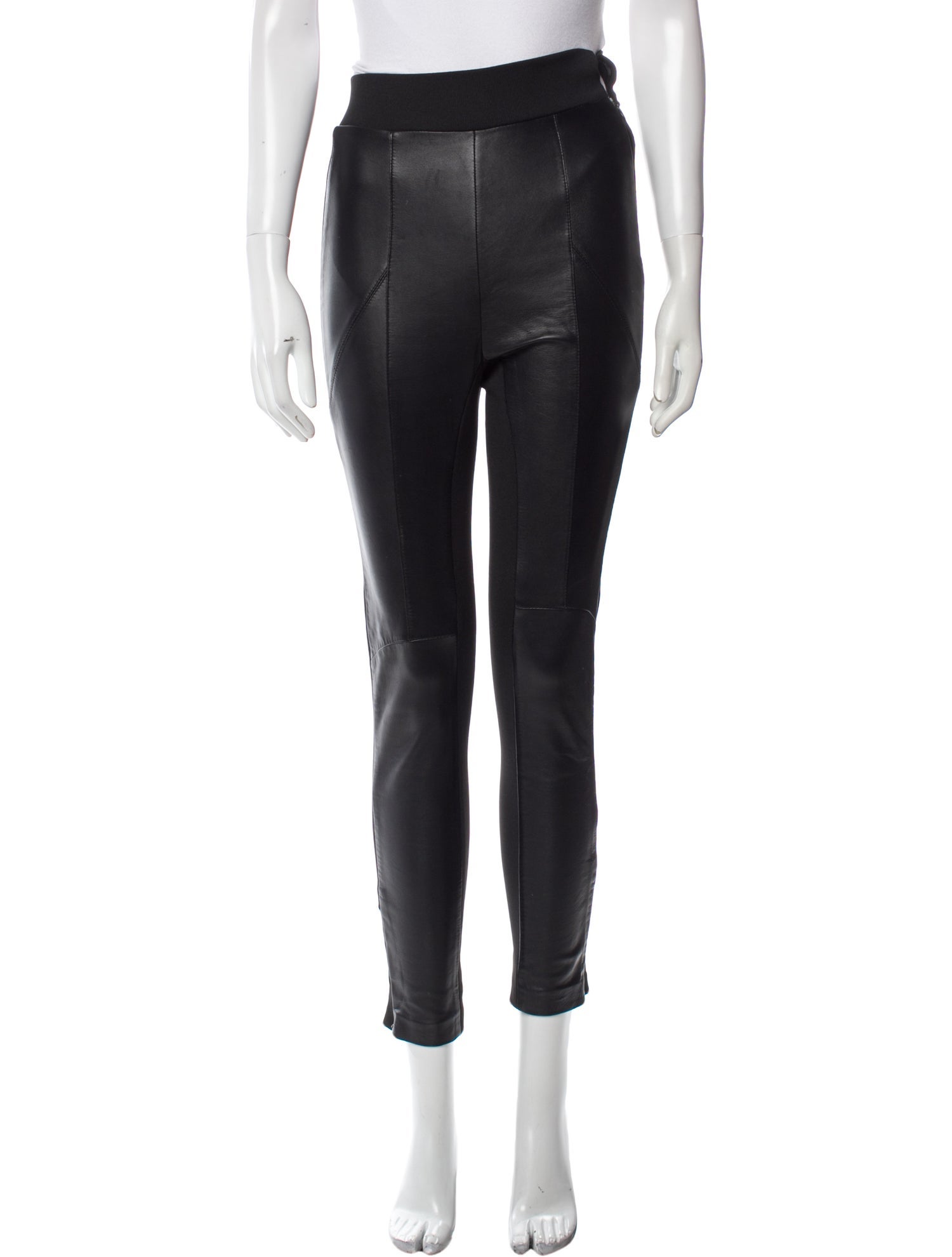Pinko Lamb Leather Skinny Leg Pants