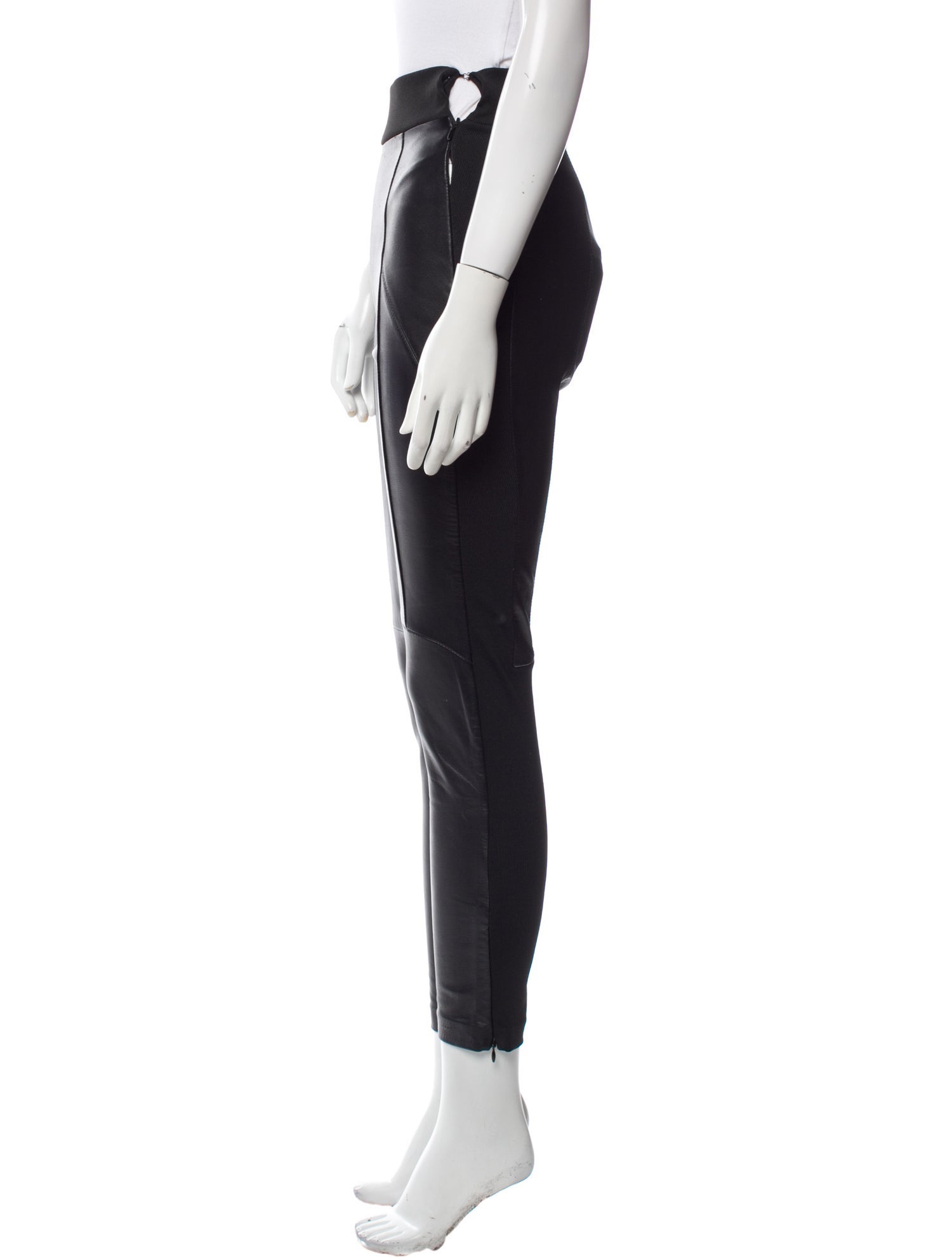 Pinko Lamb Leather Skinny Leg Pants