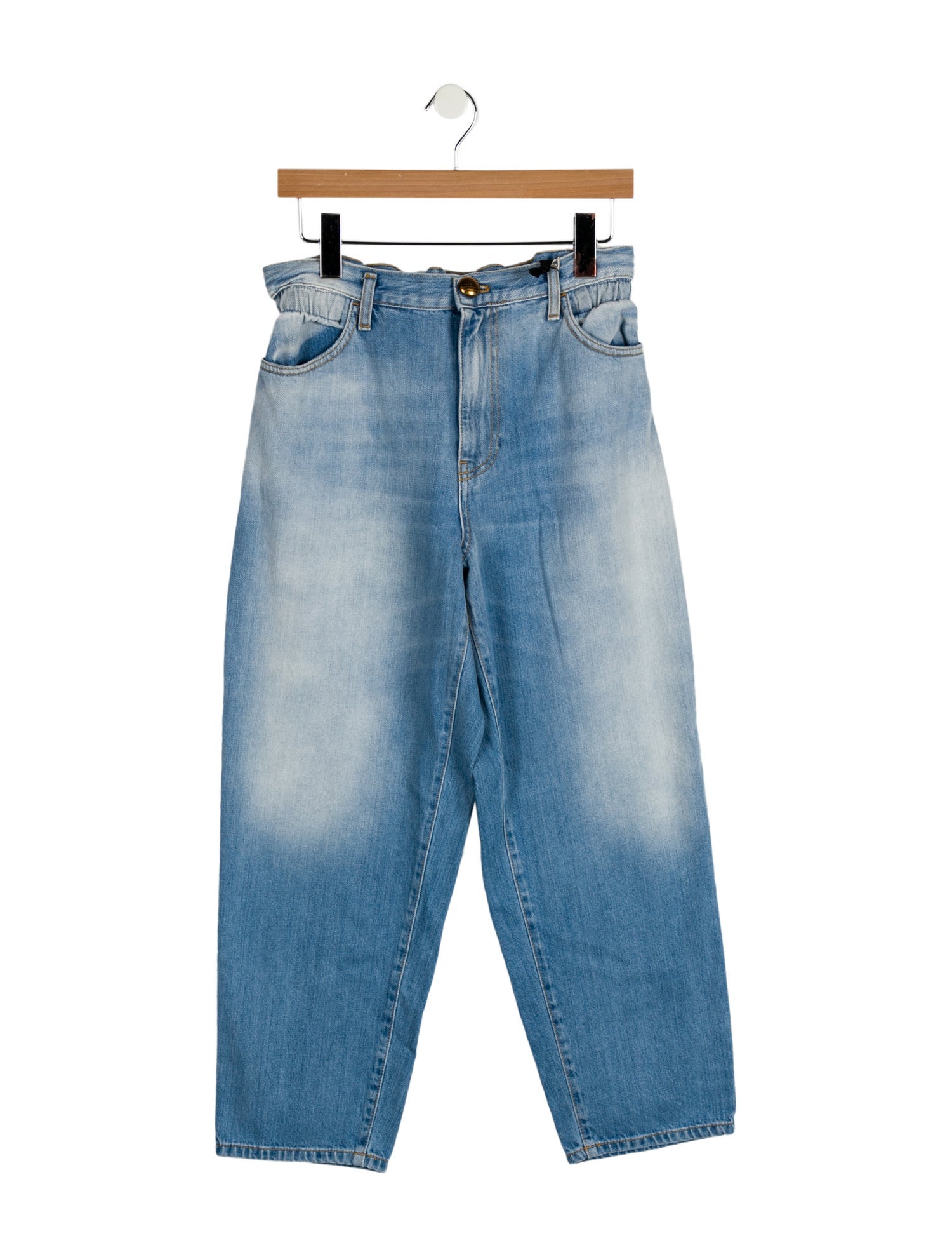 Pinko High-Rise Straight Leg Jeans