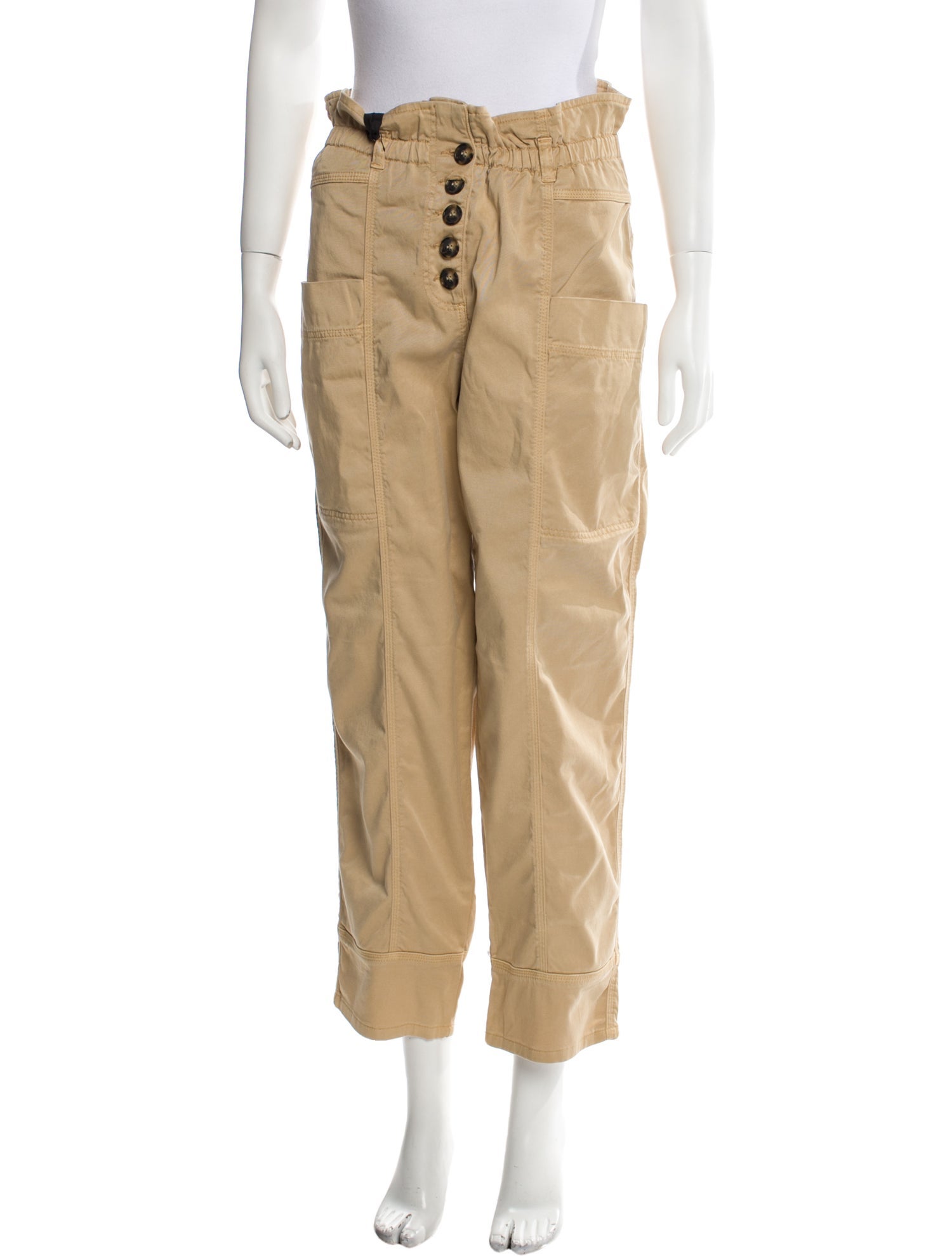 Pinko Straight Leg Pants - Neutrals, 13.25