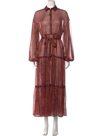 Pinko Paisley Print Long Dress