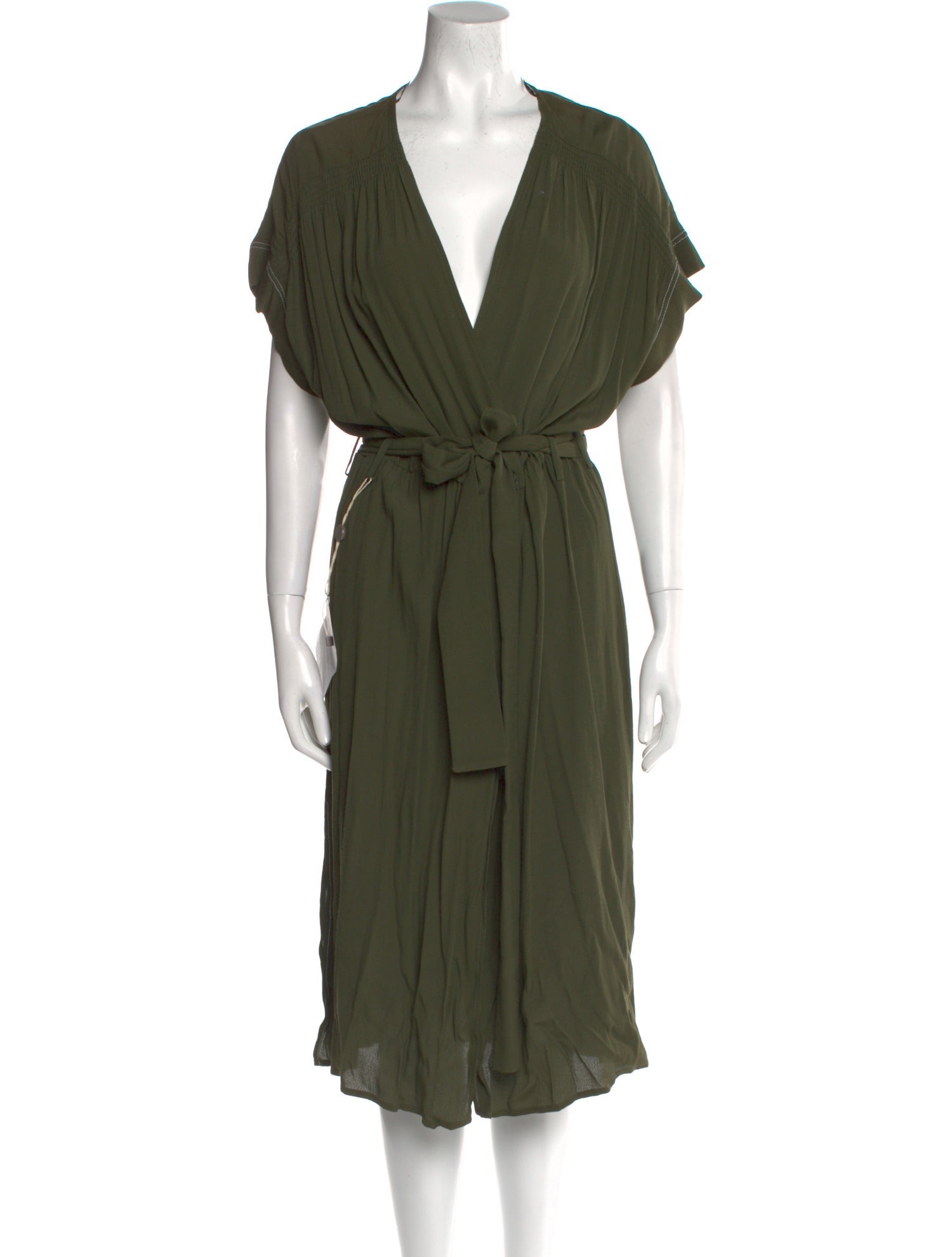 Pinko V-Neck Midi Length Dress