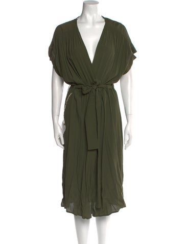 Pinko Dresses V-Neck Midi Length Dress M