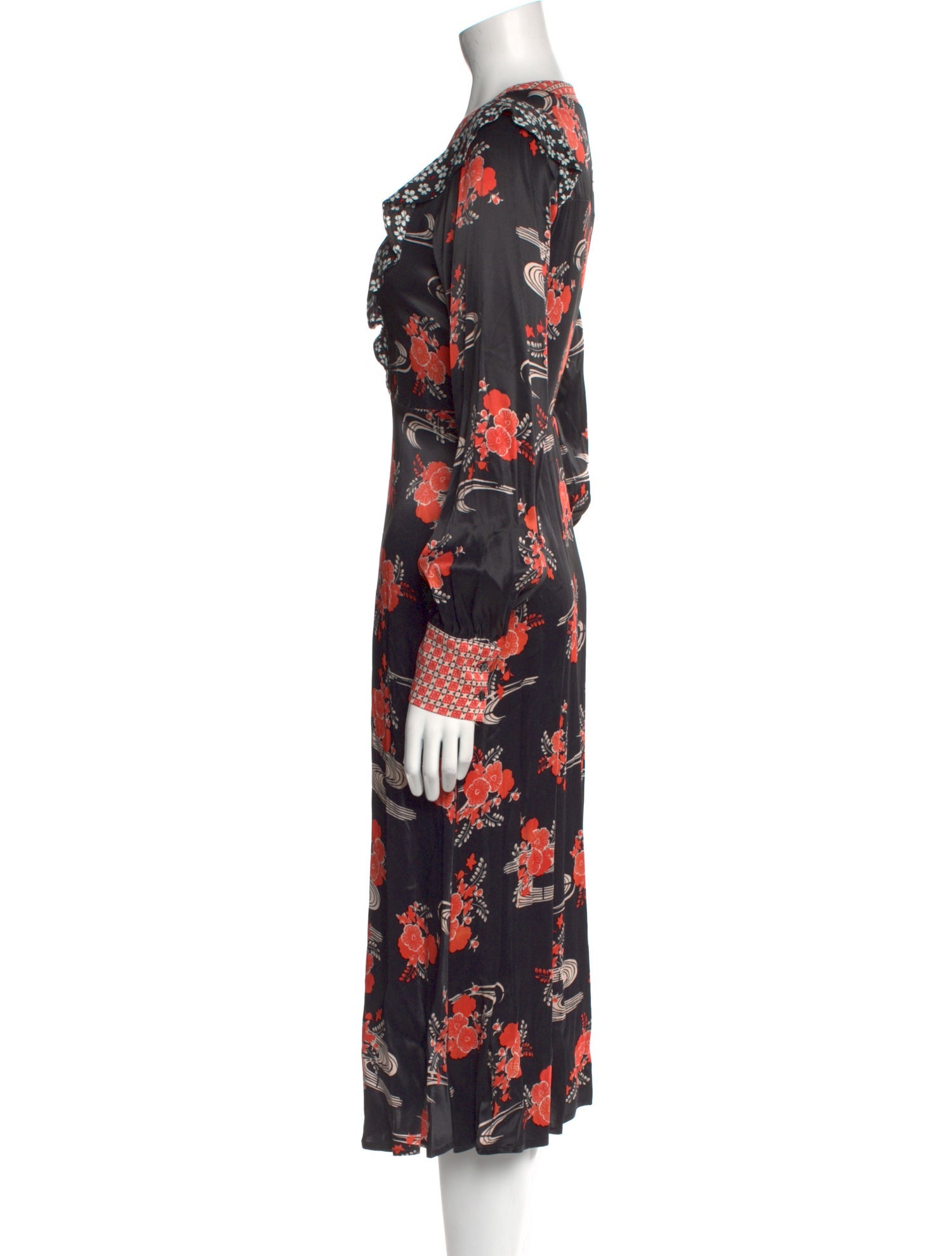 Pinko Floral Print Midi Length Dress