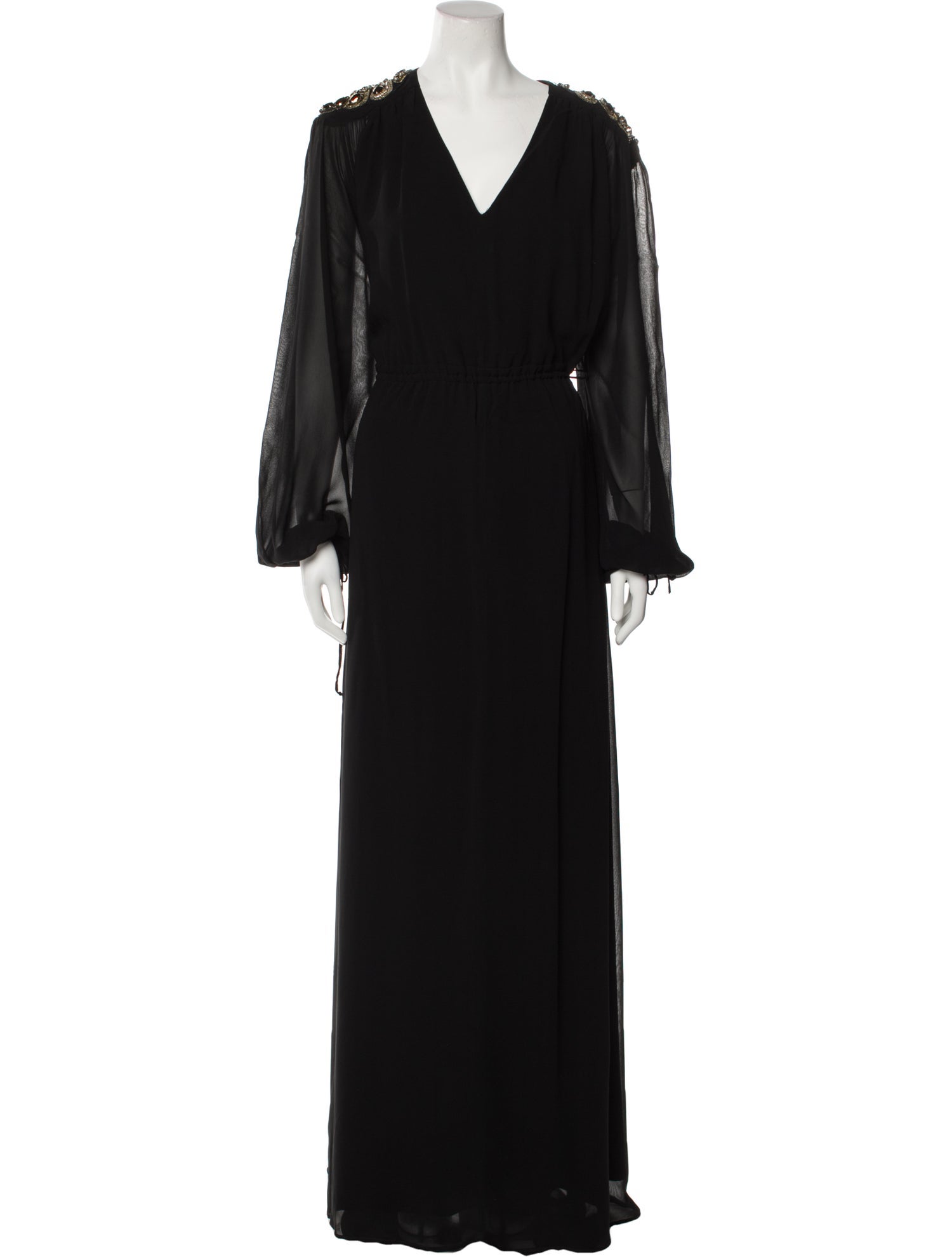 Pinko V-Neck Long Dress