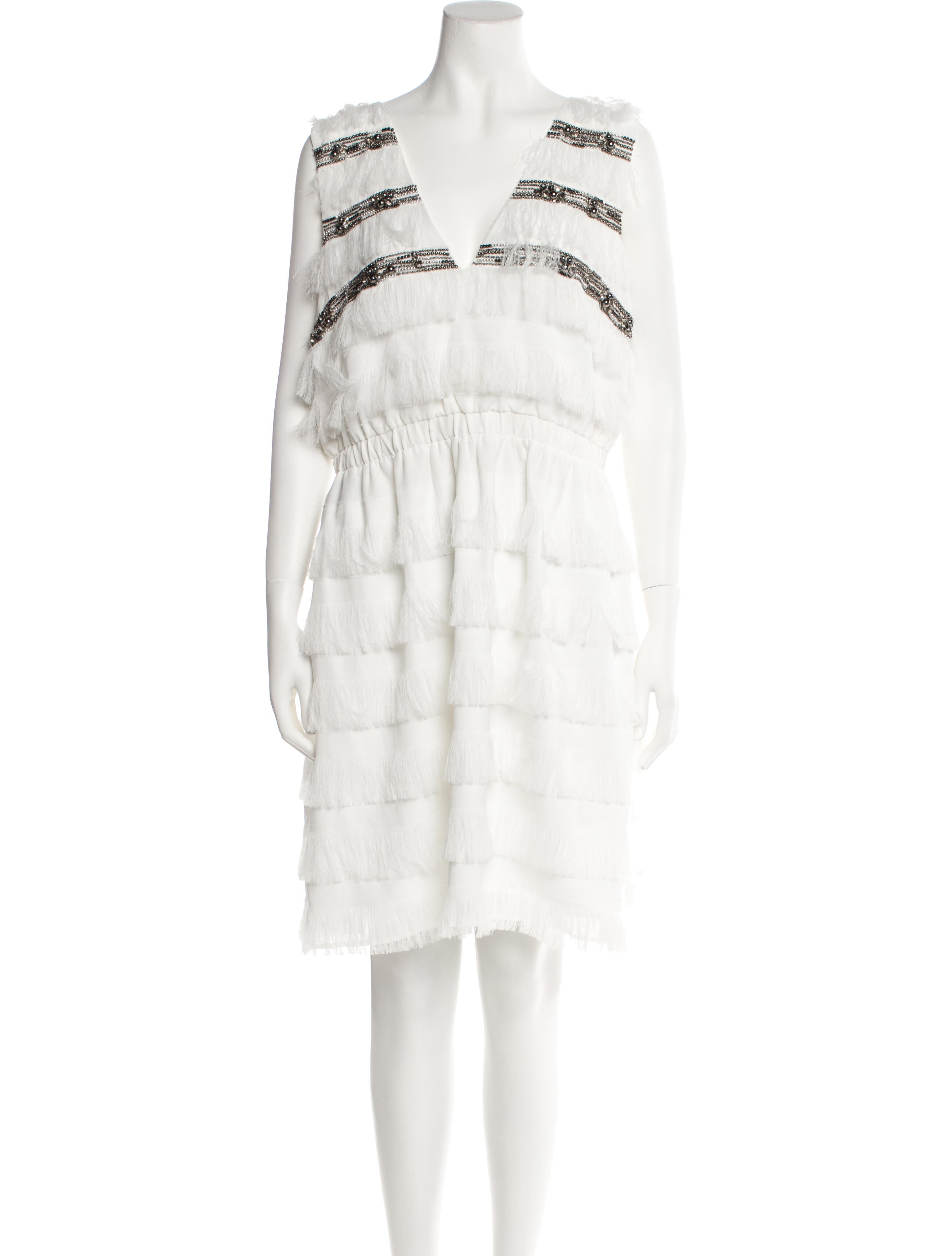 Pinko V-Neck Knee-Length Dress