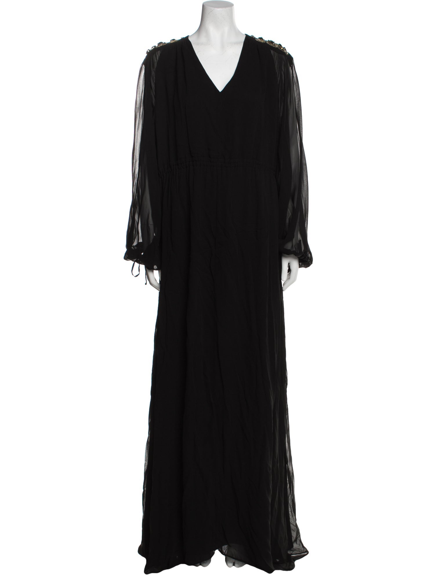 Pinko V-Neck Long Dress