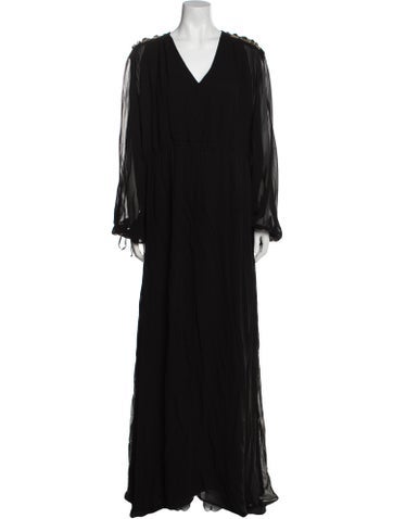Pinko Dresses V-Neck Long Dress Us4, It40 | S