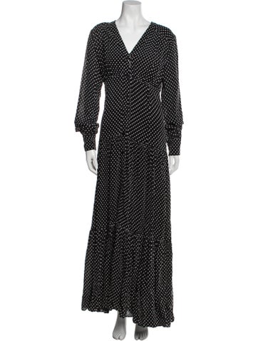 Pinko Dresses Polka Dot Print Long Dress Us4, It40 | S