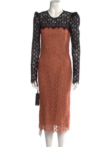 Pinko Dresses Crochet Midi Length Dress Us4, It40 | S