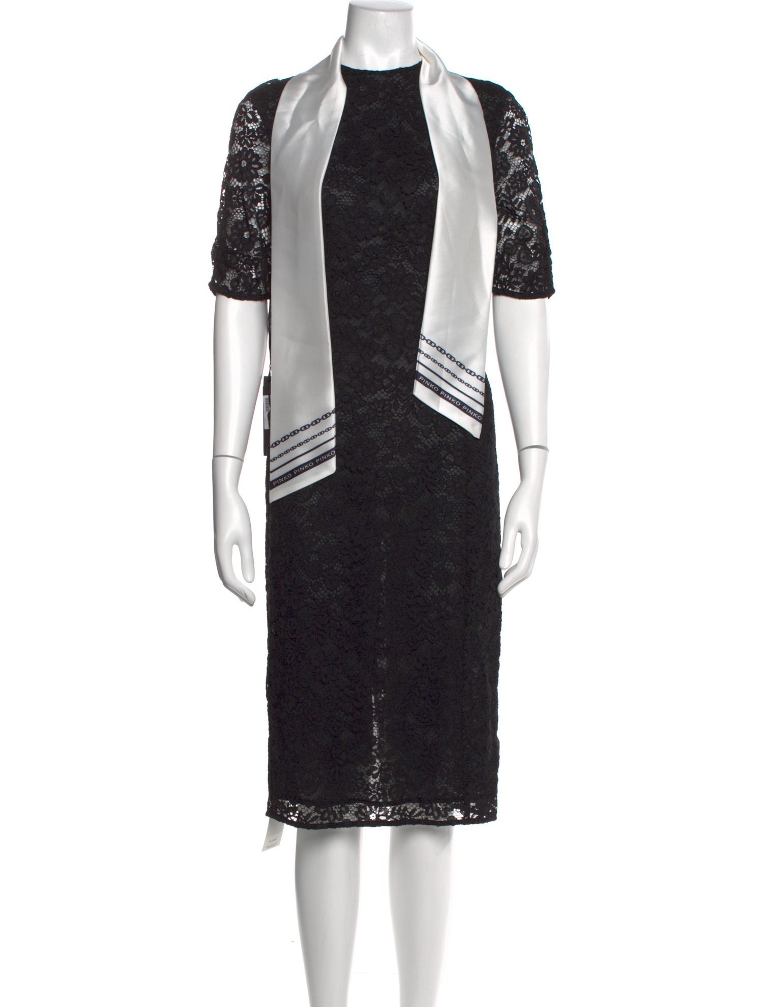 Pinko Lace Pattern Midi Length Dress